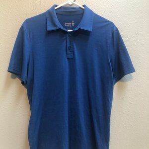Mens Blue Smartwool polo